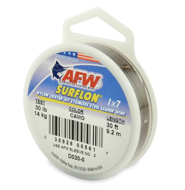 AFW Surflon Nylon Coated 1x7 Stainless Steel Leader Wire