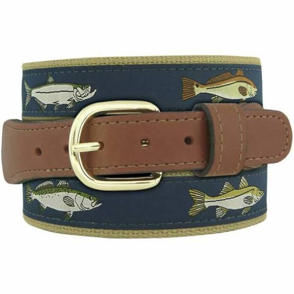 ZEP-PRO Leather Canvas Woven Ribbon Fishing Belt SNOOK belt size