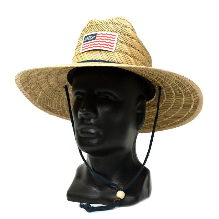 AFTCO American Flag Straw Hat