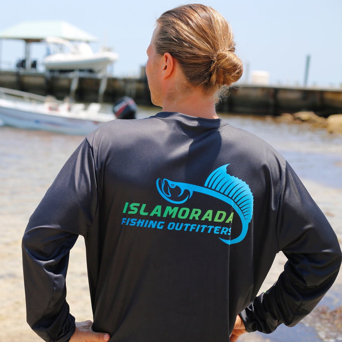 Islamorada Fishing Outfitters Long Sleeve Sun Shirt Black