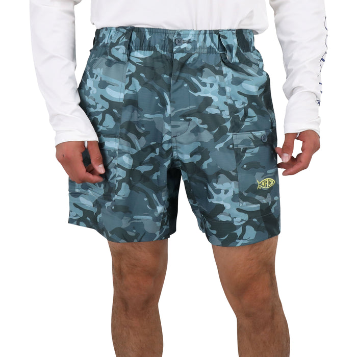 AFTCO Tactical Blue Camo Fishing Shorts